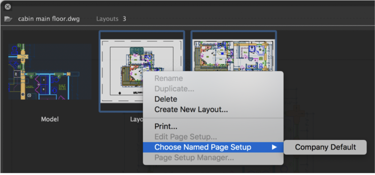 how to edit the page layout in autocad for mac